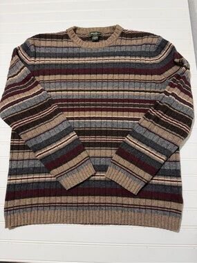 Vintage Eddie Bauer Men’s Fair Isle Lambswool Sweater XL